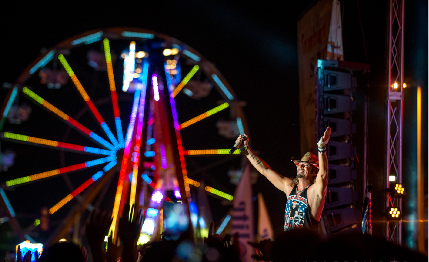 Photo of past headlining star, Bret Michaels.